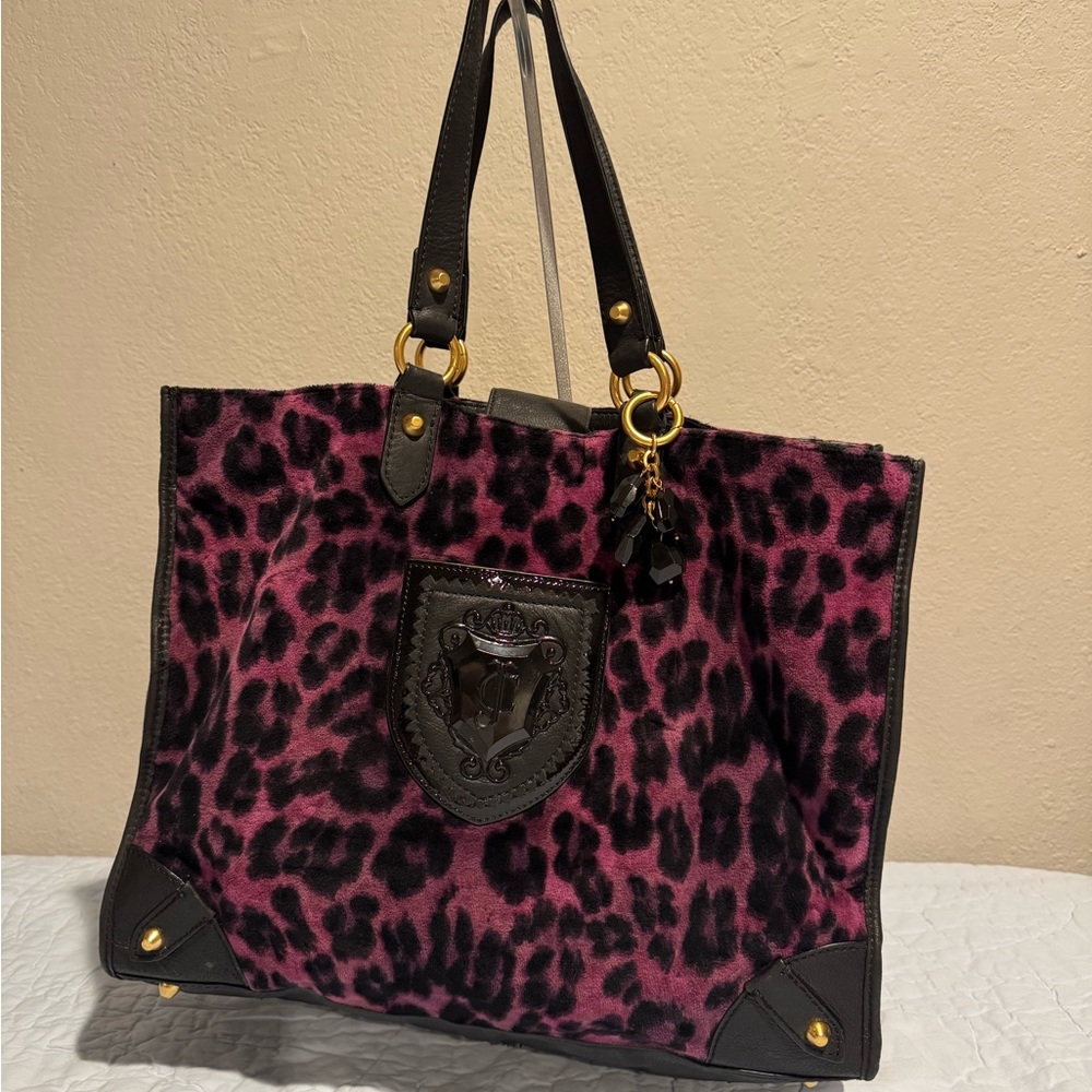Juicy Couture Pink and Black Leopard Tote
